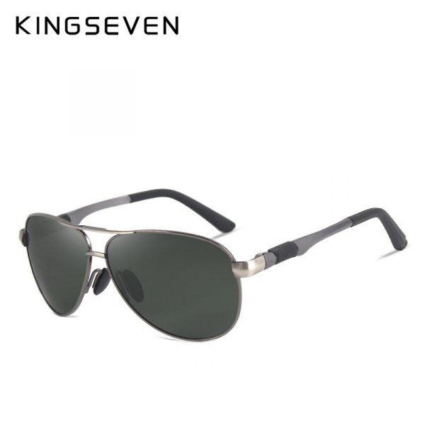 KINGSEVEN-lunettes de soleil polarisées en métal, pour la conduite, verres de styliste de marque, Protection contre les UV, lunettes de mode 100% 2