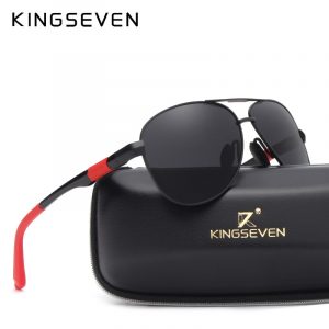 KINGSEVEN-lunettes de soleil polarisées en métal, pour la conduite, verres de styliste de marque, Protection contre les UV, lunettes de mode 100% 1