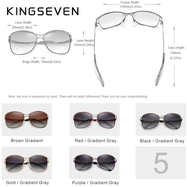 KINGSEVEN-lunettes de soleil sans bords carrées, de styliste, à la mode, pour femmes, avec boîte 4