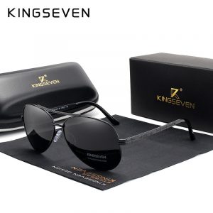 Kingseven - lunettes de soleil HD, hommes, lunettes de soleil pour hommes polarisées en haute définition avec monture en alliage d'aviation, tout nouveau design et protection UV400, 2019 1