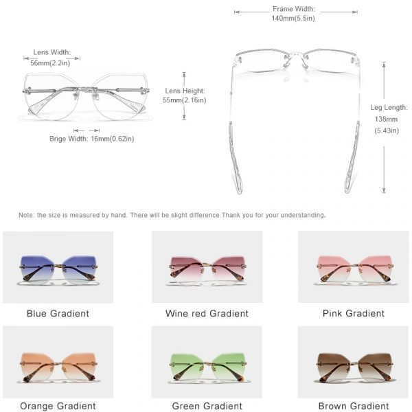 KINGSEVEN – lunettes de soleil yeux de chat sans bords pour femmes, verres dégradés, Vintage, marque de styliste, nouvelle collection 2021, N807 3