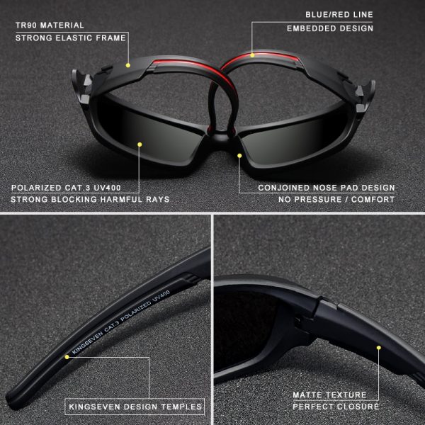 Kingseven – lunettes De soleil classiques pour hommes et femmes, polarisées, pour la conduite, accessoires originaux 4
