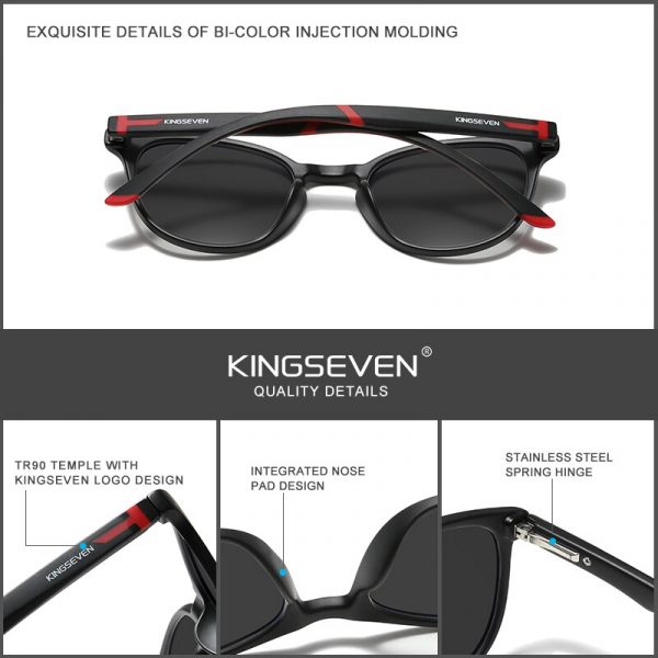KINGSEVEN – lunettes de soleil polarisées pour femmes, marque de luxe, mode œil de chat, Vintage, styliste, Oculos Gafas 5