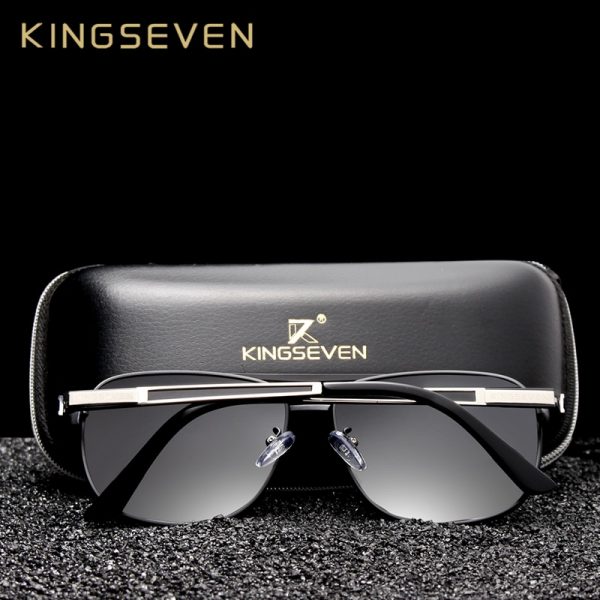 Kingseven - lunettes de soleil carrées, h/f, lunettes de soleil hommes femmes polarisées et carrées avec protection 100% anti-UV à verre miroir rouge, N738, 2019 5