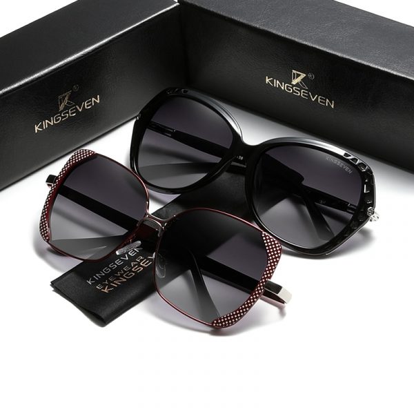 KINGSEVEN – lunettes de soleil polarisées pour femmes, 3 pièces, Design de marque de luxe, dégradé papillon 1