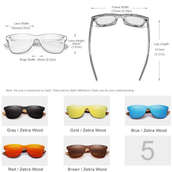 KINGSEVEN – lunettes de soleil polarisées en bois pour hommes et femmes, faites à la main, Design Vintage, UV400, 2019 3
