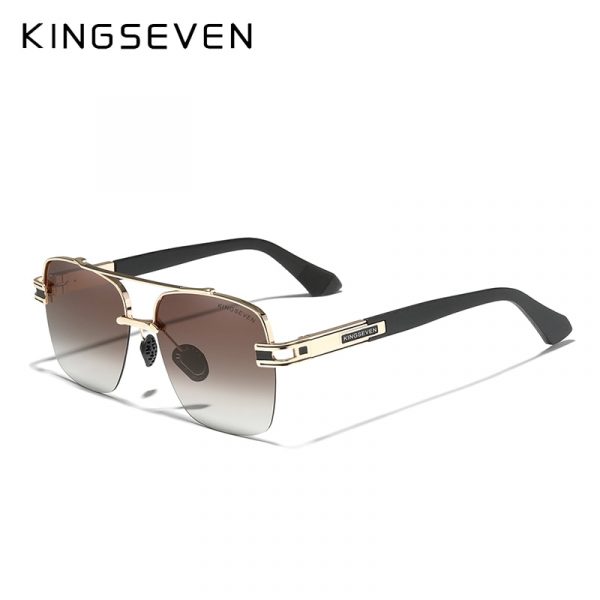 KINGSEVEN – lunettes de soleil polarisées et dégradées pour hommes et femmes, Design tout nouveau, carré rétro, Okulary, 2021 3