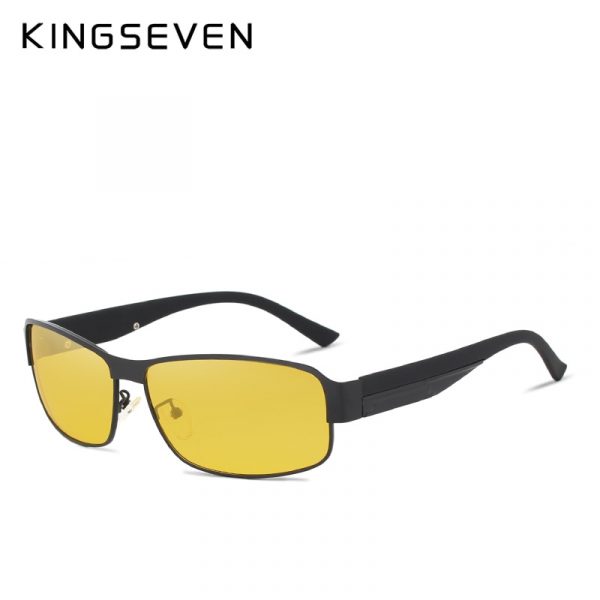 KINGSEVEN lunettes de Vision nocturne pour hommes | Lunettes de soleil jaunes pour la conduite, gafas de sol 4