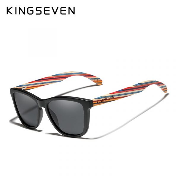 KINGSEVEN – lunettes de soleil en bois multicolores pour hommes, Design Original, faites à la main, de luxe, à la mode, pour femmes, 2020 4