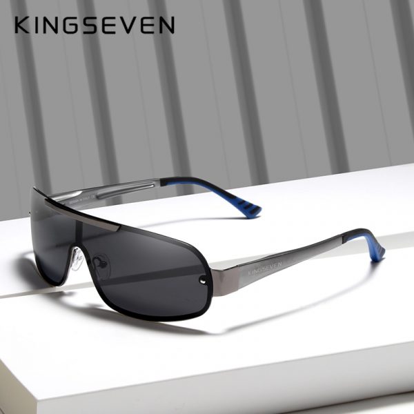 KINGSEVEN Design nouveau aluminium hommes marque lunettes De soleil HD polarisé hommes lunettes De soleil intégré lentille lunettes lunettes Gafas De Sol 3