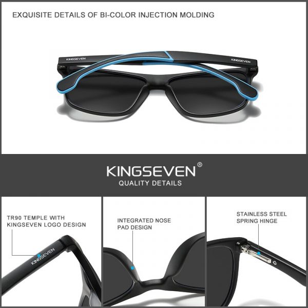 KINGSEVEN – lunettes de soleil pour hommes et femmes, verres polarisés TAC, Anti-éclatement Cat.3, conduite, sport, 2021 5