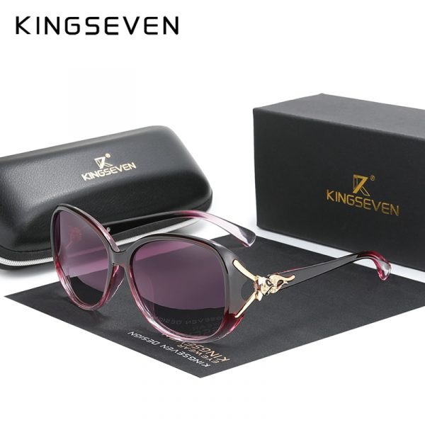 KINGSEVEN – lunettes de soleil polarisées HD, rétro, grande monture, luxe, marque de styliste, pour femmes 1