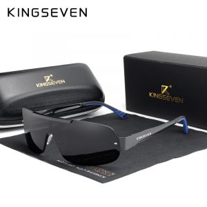KINGSEVEN Design nouveau aluminium hommes marque lunettes De soleil HD polarisé hommes lunettes De soleil intégré lentille lunettes lunettes Gafas De Sol 1