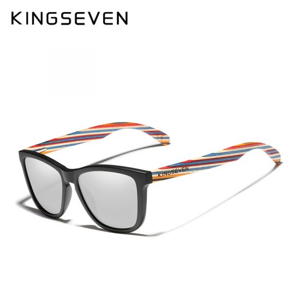 KINGSEVEN – lunettes de soleil en bois multicolores pour hommes, Design Original, faites à la main, de luxe, à la mode, pour femmes, 2020 5