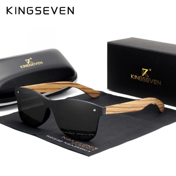 KINGSEVEN – lunettes de soleil polarisées en bois pour hommes et femmes, faites à la main, Design Vintage, UV400, 2019 2