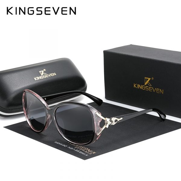 KINGSEVEN – lunettes de soleil polarisées HD, rétro, grande monture, luxe, marque de styliste, pour femmes 2