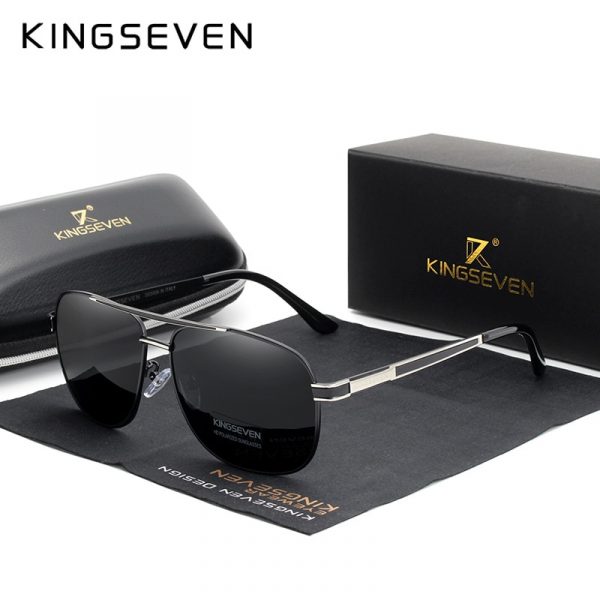 Kingseven - lunettes de soleil carrées, h/f, lunettes de soleil hommes femmes polarisées et carrées avec protection 100% anti-UV à verre miroir rouge, N738, 2019 1