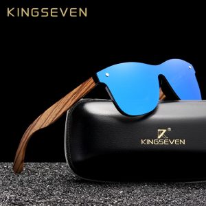 KINGSEVEN – lunettes de soleil polarisées en bois pour hommes et femmes, faites à la main, Design Vintage, UV400, 2019 1