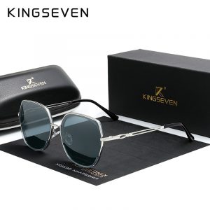 KINGSEVEN – lunettes de soleil en acier inoxydable pour femmes, verres polarisés dégradés, Design papillon de luxe pour dames, accessoires 1