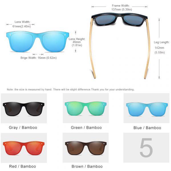 KINGSEVEN – lunettes de soleil polarisées en bambou pour hommes et femmes, UV400, marque originale 2