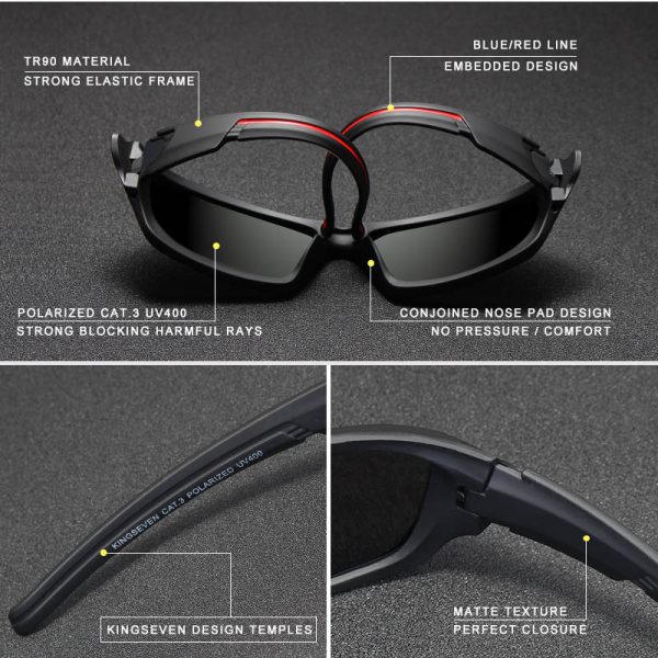 KINGSEVEN – lunettes de soleil polarisées pour hommes, marque de luxe, de styliste, Vintage, pour conduire, ombre UV400 2