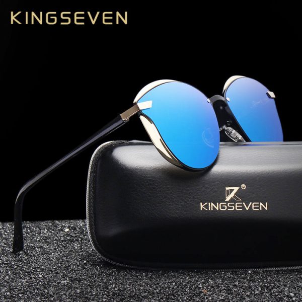 KINGSEVEN – lunettes de soleil polarisées pour femmes, Design de luxe, élégantes dames, Protection UV400, mode œil de chat, 2022 4