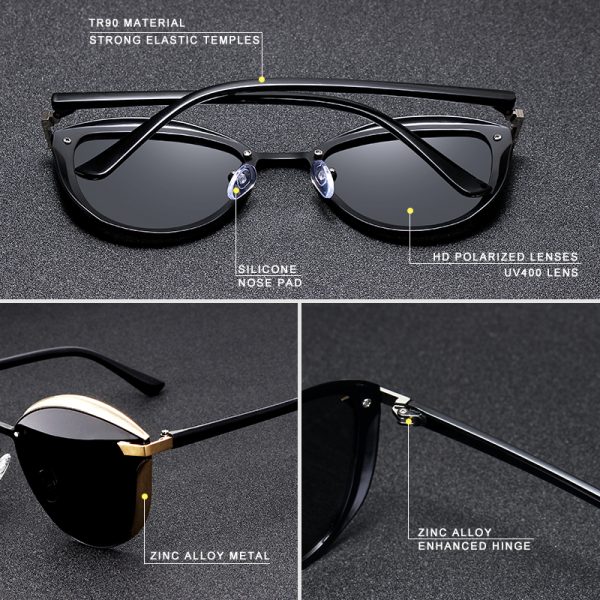 KINGSEVEN – lunettes de soleil yeux de chat pour femmes, polarisées, mode dames, Vintage, UV400 4