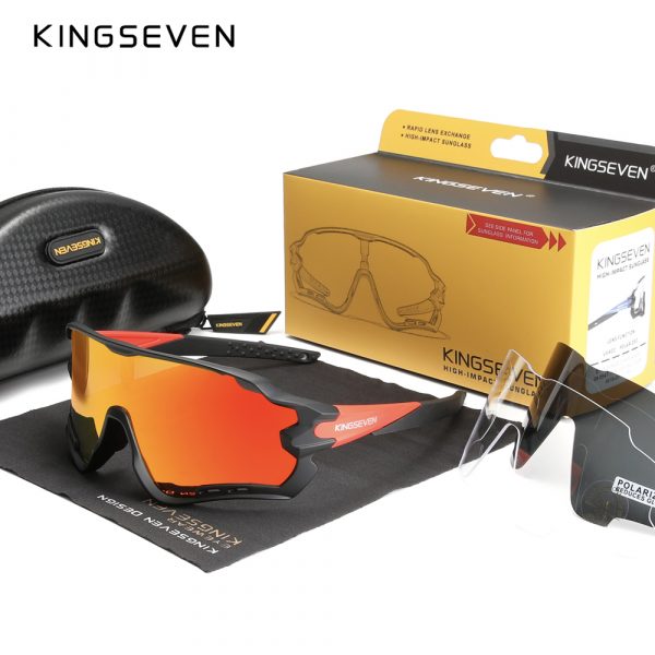 KINGSEVEN – lunettes de soleil polarisées pour hommes et femmes, Design breveté, cyclisme en montagne, sport, plein air, 2022 3