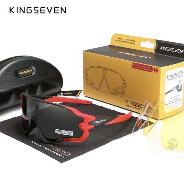 KINGSEVEN – lunettes de soleil polarisées pour hommes et femmes, Design breveté, cyclisme en montagne, sport, plein air, 2022 5