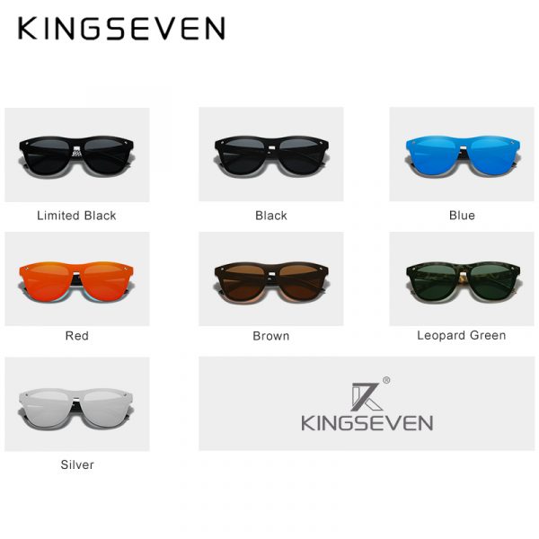 KINGSEVEN – lunettes de soleil polarisées TR90 pour homme et femme, Design rétro, nouvelle marque, 2022 3