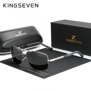KINGSEVEN – lunettes de soleil polarisées carrées pour hommes, nouvelle mode, lunettes de pêche, lunettes de conduite avec accessoires 1