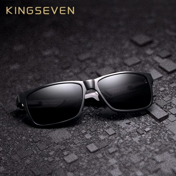 KINGSEVEN – lunettes de soleil carrées en aluminium pour hommes et femmes, verres polarisés UV400 1