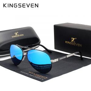 Kingseven - lunettes de soleil HD, hommes, lunettes de soleil pour hommes polarisées en haute définition avec monture en alliage d'aviation, tout nouveau design et protection UV400, 2019 1
