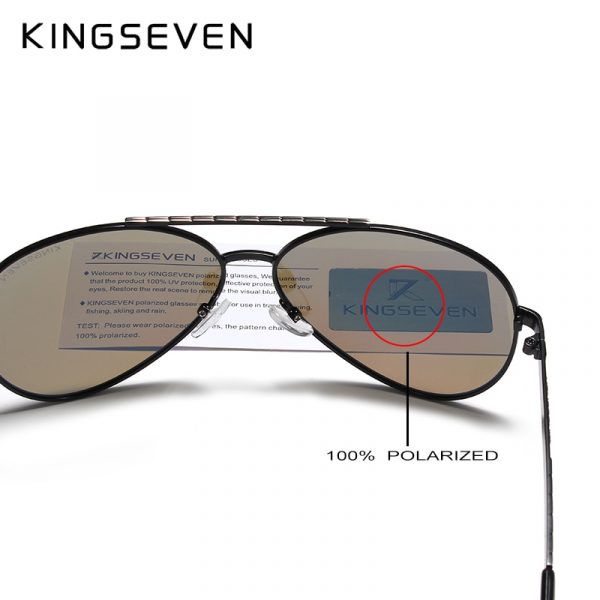 Kingseven - lunettes de soleil HD, hommes, lunettes de soleil pour hommes polarisées en haute définition avec monture en alliage d'aviation, tout nouveau design et protection UV400, 2019 6