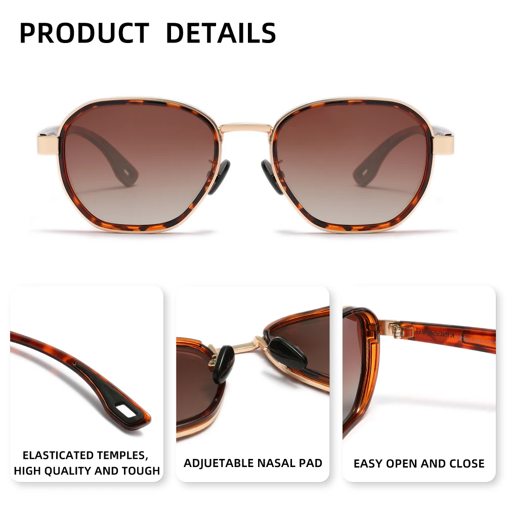 Lunettes de soleil « Halo » rondes, polarisées, UV400 5