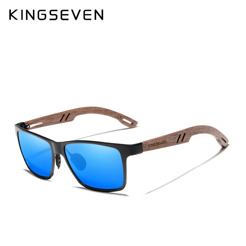 Lunettes de soleil « Eldara » en bois et aluminium, polarisées, UV400 5