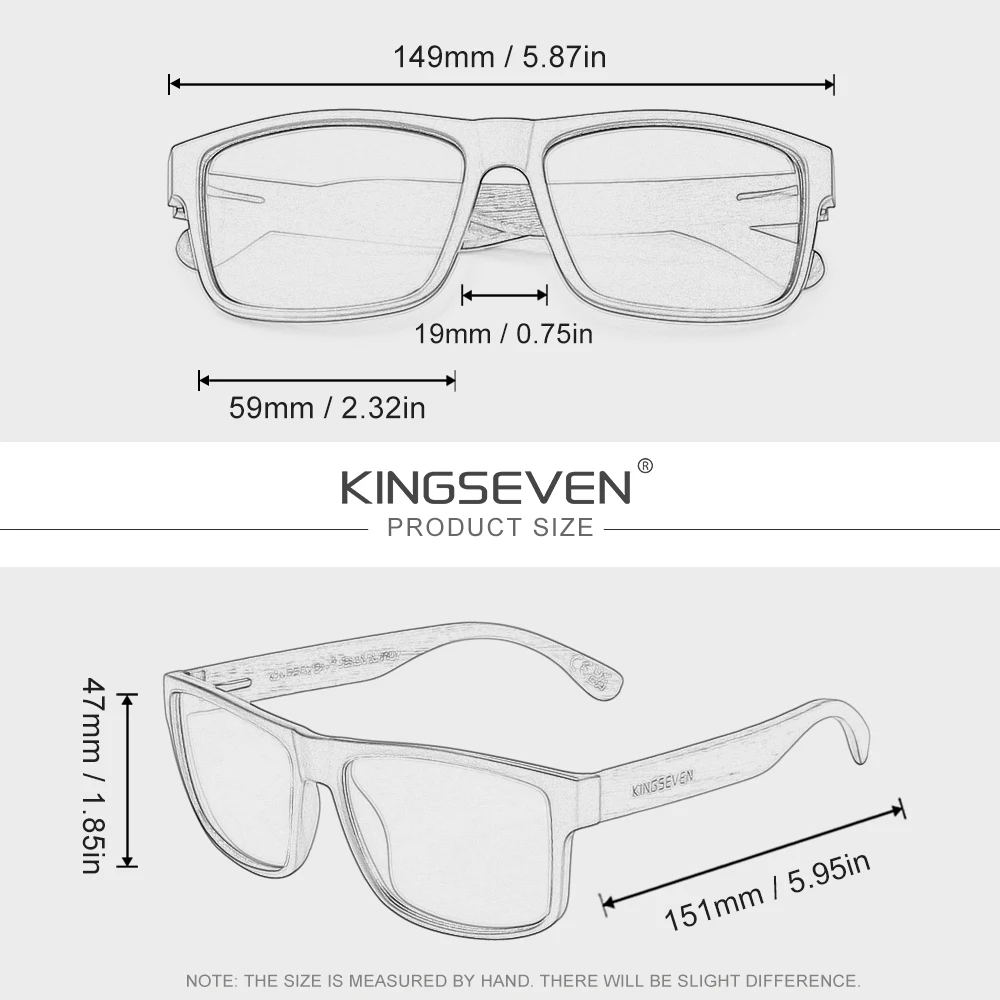 Lunettes de soleil « Sylvane » grand format à branches en bois, polarisées, UV400 4