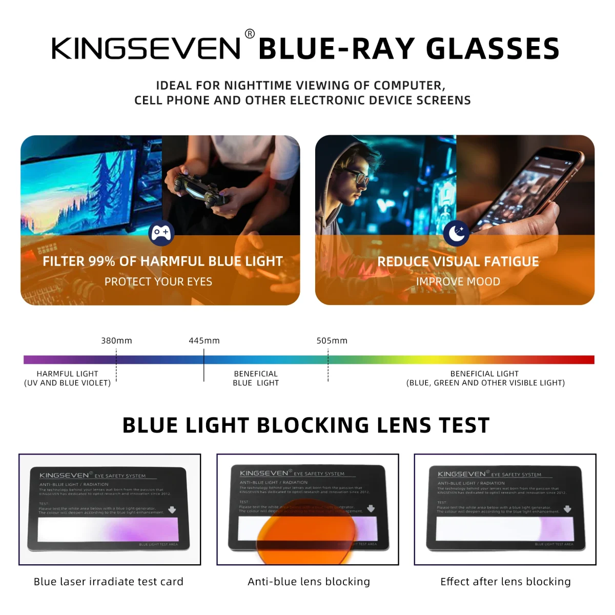 Lunettes anti-lumière bleue « Studio » à verres transparents, écran et gaming 5