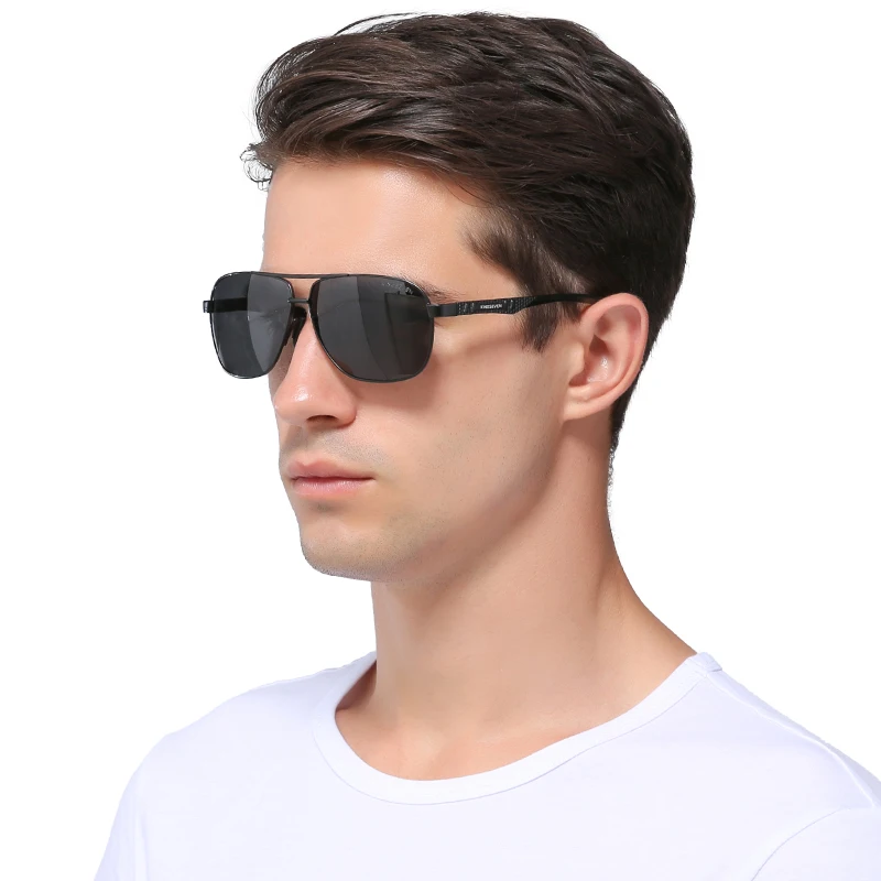 Lunettes de soleil « Solane » en aluminium, polarisées, effet miroir, UV400 5
