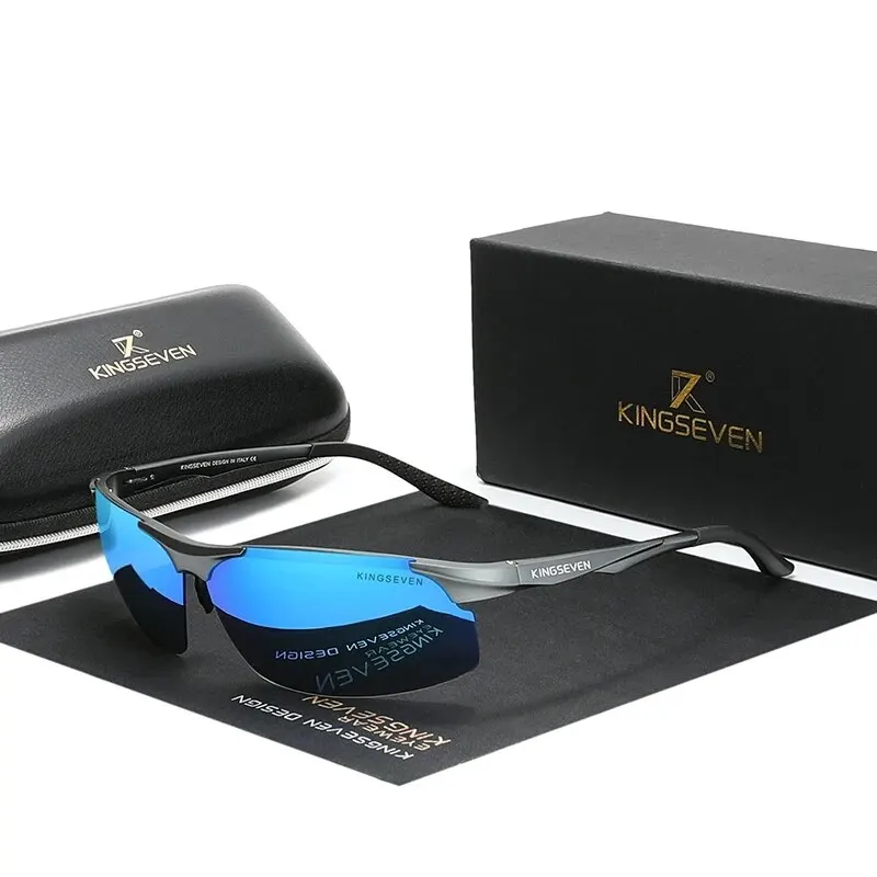 Lunettes de soleil pilote « Baltis » en aluminium, polarisées, effet miroir, UV400 1