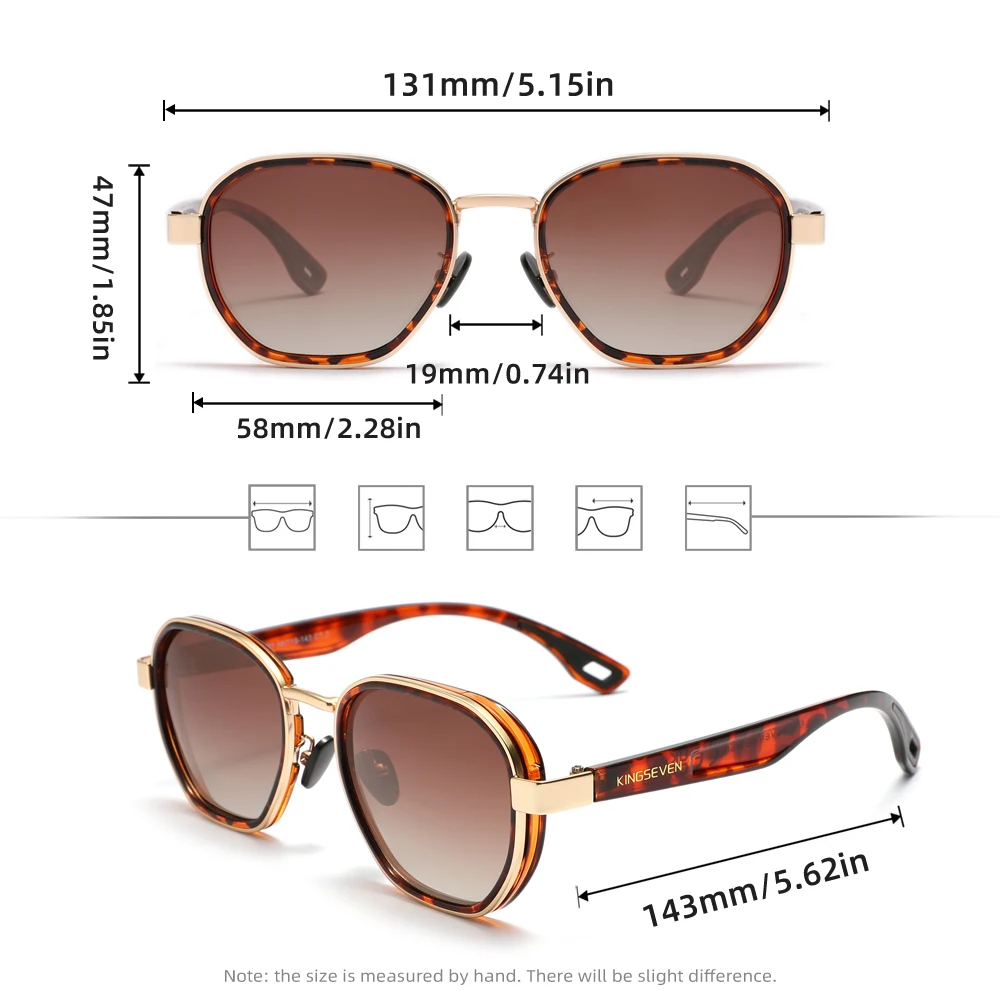 Lunettes de soleil « Halo » rondes, polarisées, UV400 4
