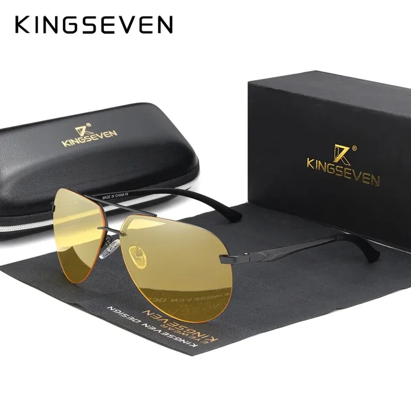 Lunettes de soleil pilote « Zéphyr » sans monture en aluminium, polarisées, UV400 3
