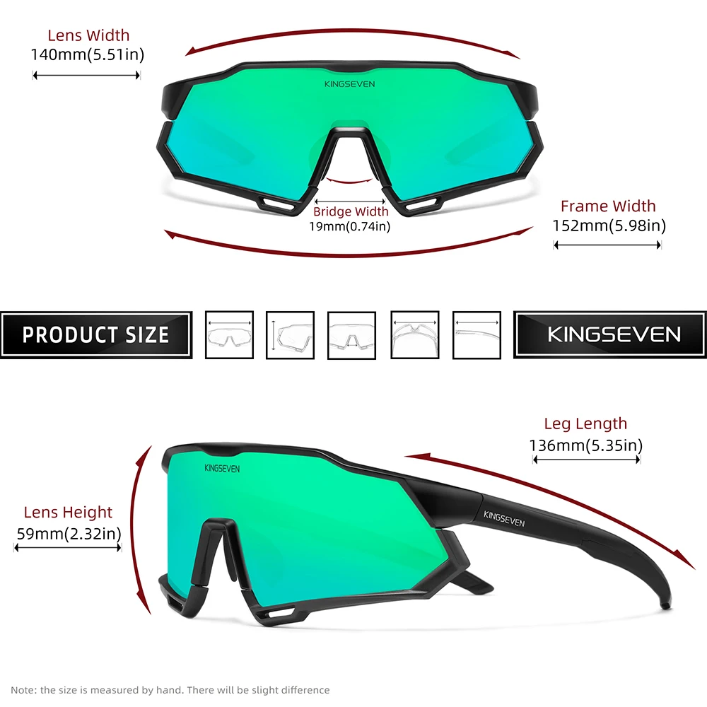 KINGSEVEN nouvelles lunettes de cyclisme vélo hommes UV400 lunettes polarisées Sports de plein air vtt lunettes vélo femmes équitation randonnée lunettes de soleil 5