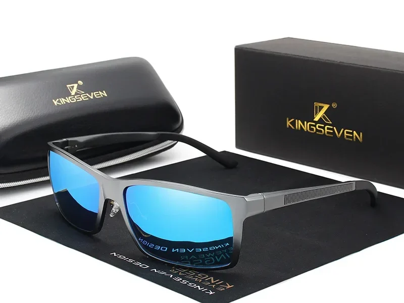 KINGSEVEN – lunettes de soleil polarisées en aluminium pour hommes, protection UV400, Anti-reflet, accessoires pour la conduite et le vélo 1
