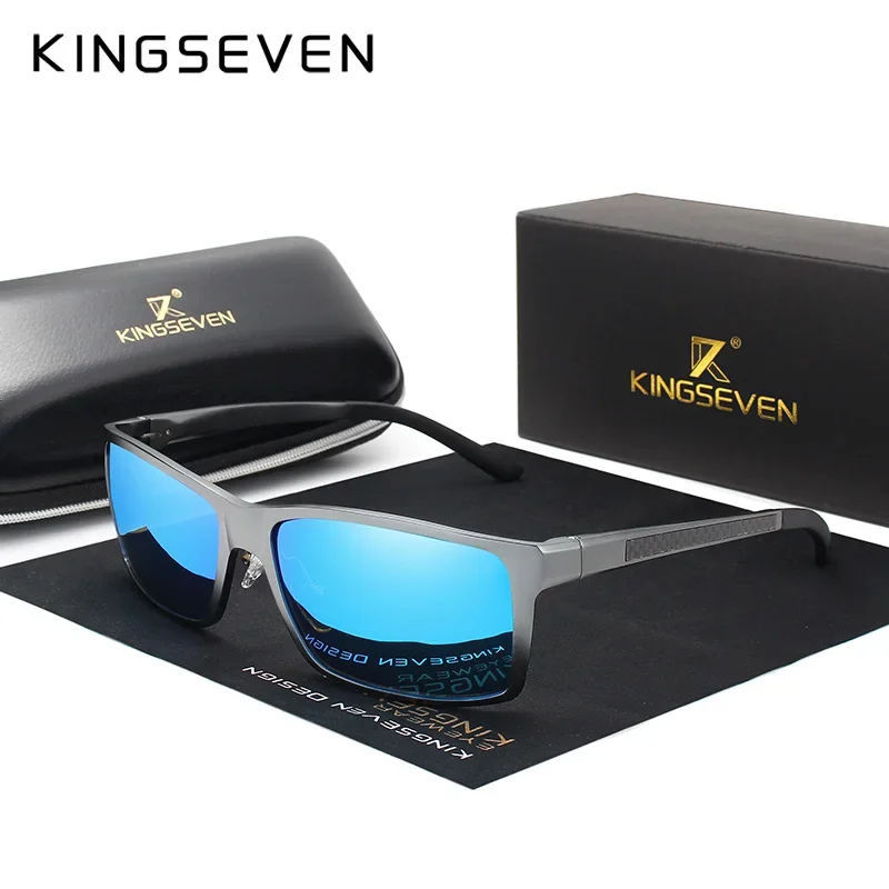 KINGSEVEN – lunettes de soleil polarisées en aluminium pour hommes, protection UV400, Anti-reflet, accessoires pour la conduite et le vélo 1