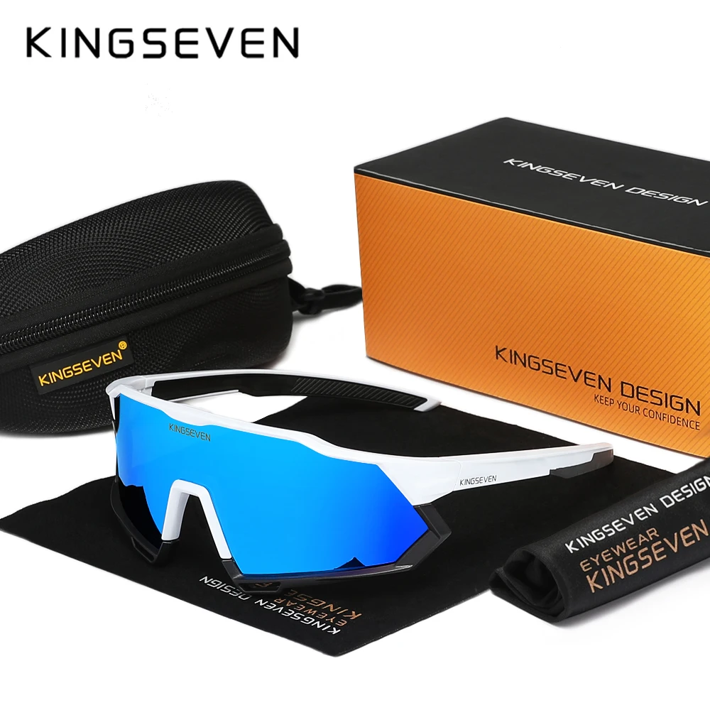 KINGSEVEN nouvelles lunettes de cyclisme vélo hommes UV400 lunettes polarisées Sports de plein air vtt lunettes vélo femmes équitation randonnée lunettes de soleil 2