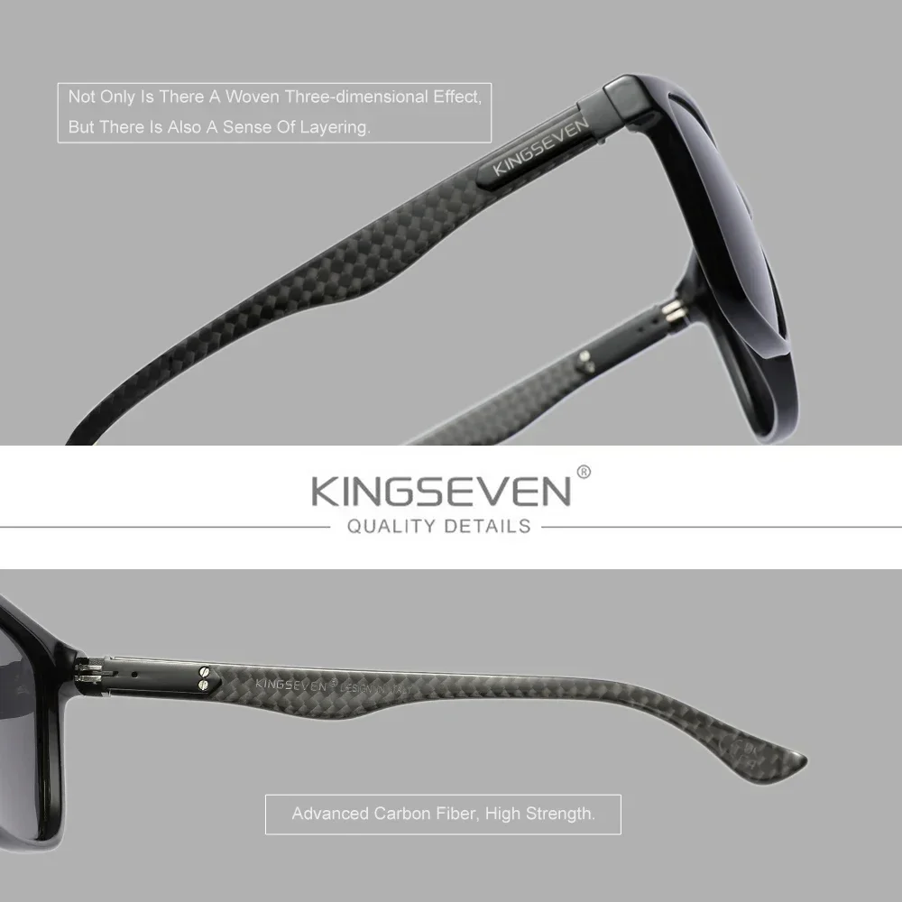 Lunettes de soleil polarisées UV400 pour hommes, marque originale de haute qualité, monture en Fiber de carbone, protection décontractée pour la conduite en plein air 4