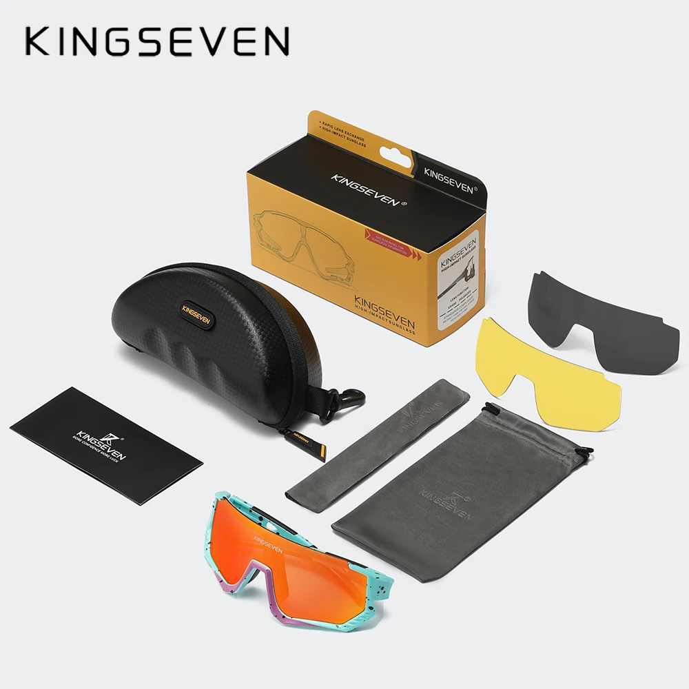 KINGSEVEN lunettes de soleil de cyclisme photochromiques hommes femmes lunettes de vélo de route lunettes UV400 Vision nocturne casual lunettes de sport de plein air 6