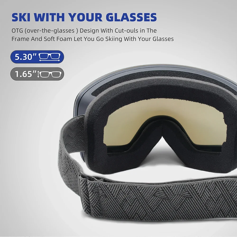 KINGSEVEN Sports de plein air adolescents hommes femmes lunettes de Ski-Anti-buée UV400 Snowboard Ski lunettes hiver coupe-vent lunettes de protection 4