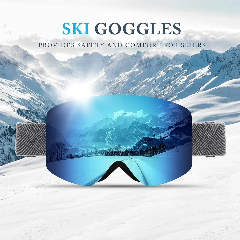 KINGSEVEN Sports de plein air adolescents hommes femmes lunettes de Ski-Anti-buée UV400 Snowboard Ski lunettes hiver coupe-vent lunettes de protection 1